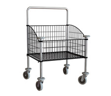 Large Laundry Cart on wheels with corner guards, sturdy for commercial use