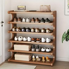 4/5/6 Tiers Layers Bamboo Shoe Rack Storage Organizer Shelves Shelf