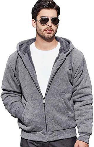 GEEK LIGHTING Hoodies for Men Heavyweight Fleece Sweatshirt - Full Zip Up Thick - Picture 13 of 62