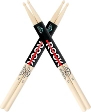 EASTROCK 5A Drum Sticks 2 Pairs Maple Drumsticks for Kids Adults Drummers