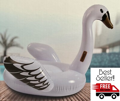 Giant Swan Inflatable Pool Float Ride On with Handles 52  - Kids - FREE SHIPPING