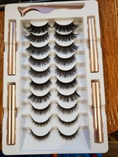 10 Pairs Magnetic Eyelashes & Eyeliner Set