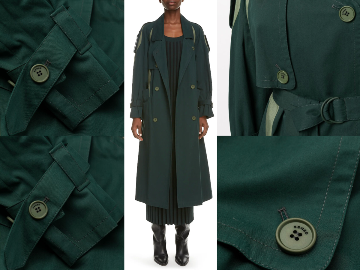 Kenzo Bi-Colour Belted Long Trench Coat Pine Jacket | eBay Kenzo Bi-Colour Belted Long Trench Coat Pine Jacket | eBay