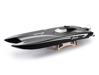 TFL 1133 ARTR RC Electric Black Zonda Catamaran Fiberglass Boat Dual Motors ESC