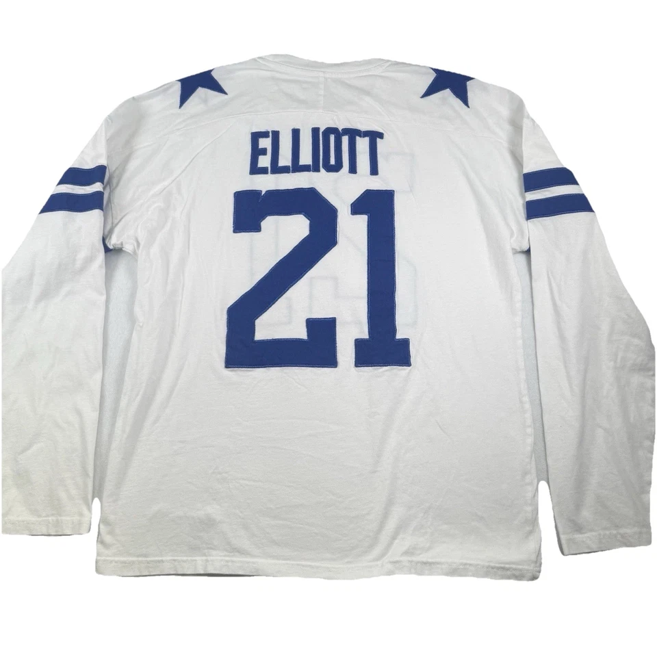 Camiseta De Colección Dallas Cowboys Ezekiel Elliot #21 Legacy NFL Manga Larga Para Hombres XL Foto 2 de 4