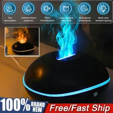 Portable USB Car Colorful Flame Air Aroma Oils Humidifier Fragrance Diffuser