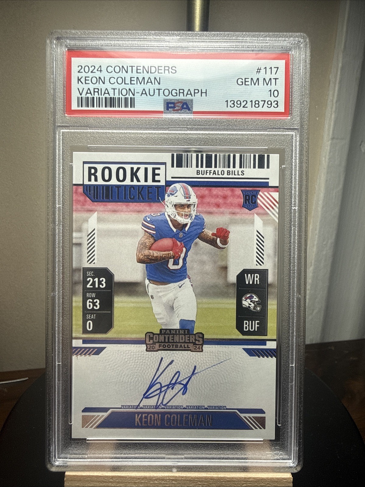 Keon Coleman Panini Contenders #117 Variation-Autograph