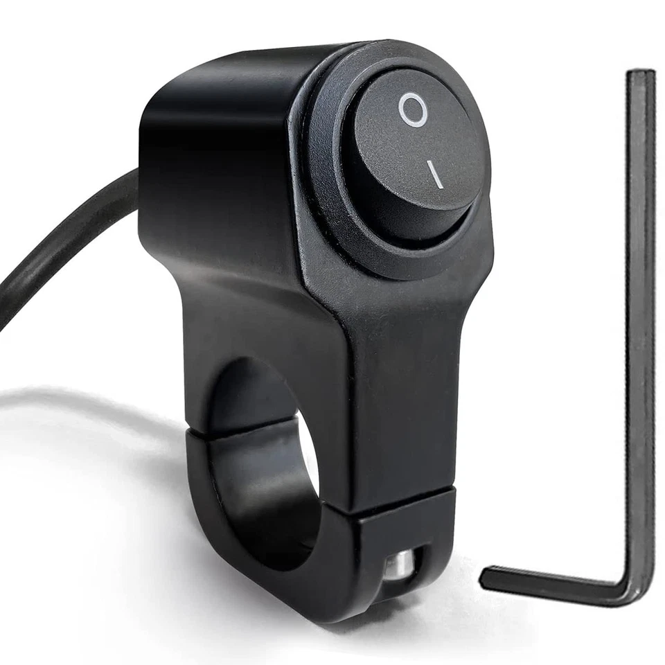 Alu-Kippschalter | 22mm Lenker-Steuerung | 12V Motorrad-Scheinwerfer - Bild 2 von 4