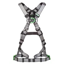 Msa Safety 10194973 V-Fit Full Body Harness, M, 400 Lb., Quick-Connect Chest/