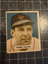 1949 BOWMAN #230 AUGIE GALAN NEW YORK GIANTS BASEBALL CARD VG