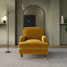 Mustard Velvet Armchair - Payton PAY045