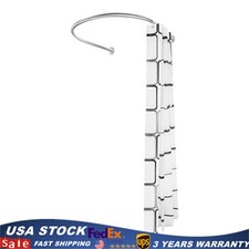 Stainless Steel U Shaped Shower Curtain Rod Adjustable w/ 9.8ft 6.6ft Curtain