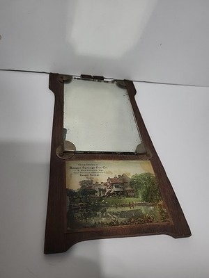 1920's ? SCARCE Reagor Spring ,Texas Cotton Gin Advertising, Mirror/ Wood Sign