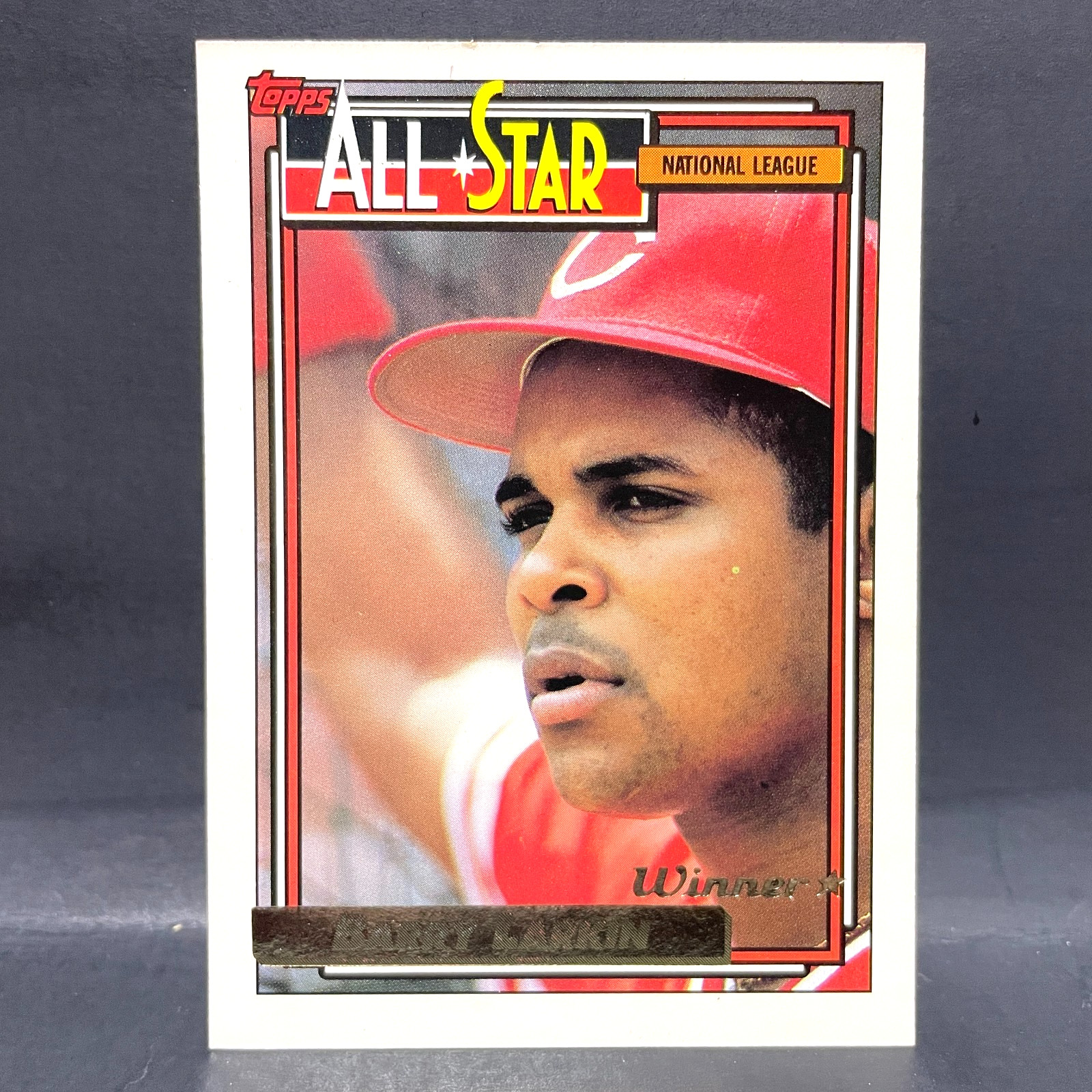 1992 TOPPS GOLD WINNER ALL-STAR BARRY LARKIN #389 (CINCINNATI REDS)