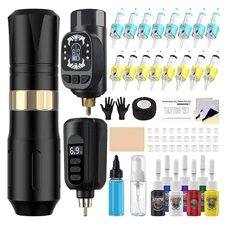 Tattoo Gun Kit Wireless Tattoo Machine Pen Kit  HW-TK1005-1