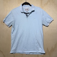 Penguin by Munsingwear Polo Shirt Mens Medium Blue Cotton Short Sleeve Casual