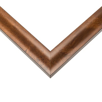 34x34 Walnut Brown Veneer Real Wood Picture Frame Width 1.25 inches | Interior F