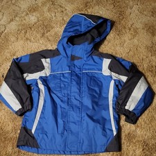 Arizona Jeans Kids Colorblock Hooded Insulated Jacket Blue Black L 7 