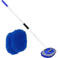 Car Wash Brush Kit - 62" Long Handle Microfiber Cleaning Brush for Car RV Truck