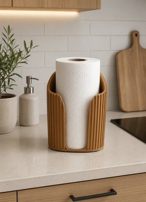 Moderner geschwungener Papierhandtuchhalter | Japandi Kitchen Decor | Scandi Kitchen Decor