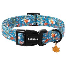 Fall Maple Dog Collar- Cute Classic Fall Autumn Flower Dog Collars Adjustable...