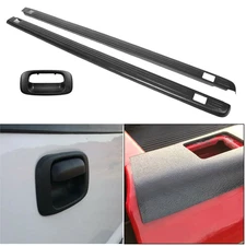 Tailgate Handle Bezel Trim & 6.5FT Bed Rail Cover Cap For 99-07 Chevy Silverado