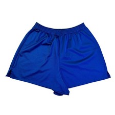 VTG Lands End Made in USA Womens Royal Blue Athletic Shorts Size M Nylon Spandex