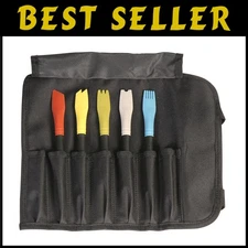 Color-Coded Silicone Brush Set with Case