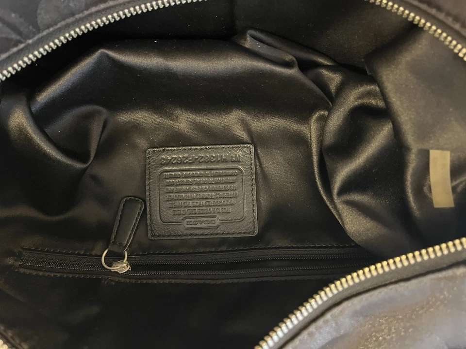 Coach Black Vintage Glitter Legacy Shoulder Bag Purse Silver Hardware Y2K Buckle - Image 4 of 4