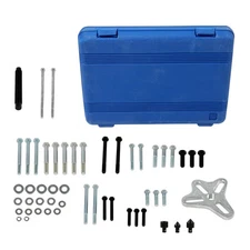 Harmonic Balancer Puller Tool Kit Flywheel Crankshaft Pulley Steering Wheel 46pc