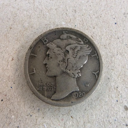 1920 MERCURY 10C Dime VF Very Fine Condition FREE SHIPPING