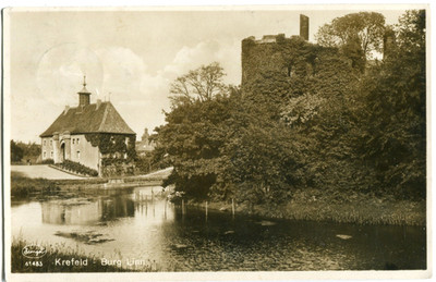 Foto-AK KREFELD Burg Linn 1929