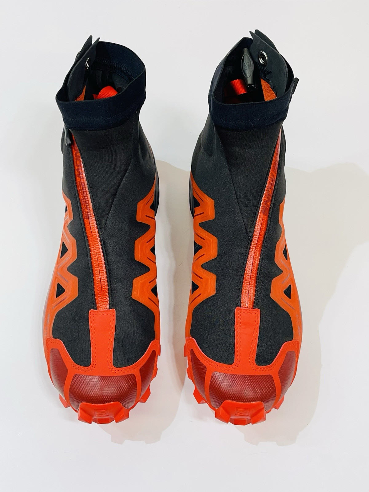 Scarpe alte Salomon Snow Spike CSWP taglia 8 nero rosso arancione neve cross BELLE