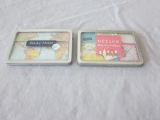 Lot of 2 Cavallini Sticky Notes World Maps and Office Sticky Notes
