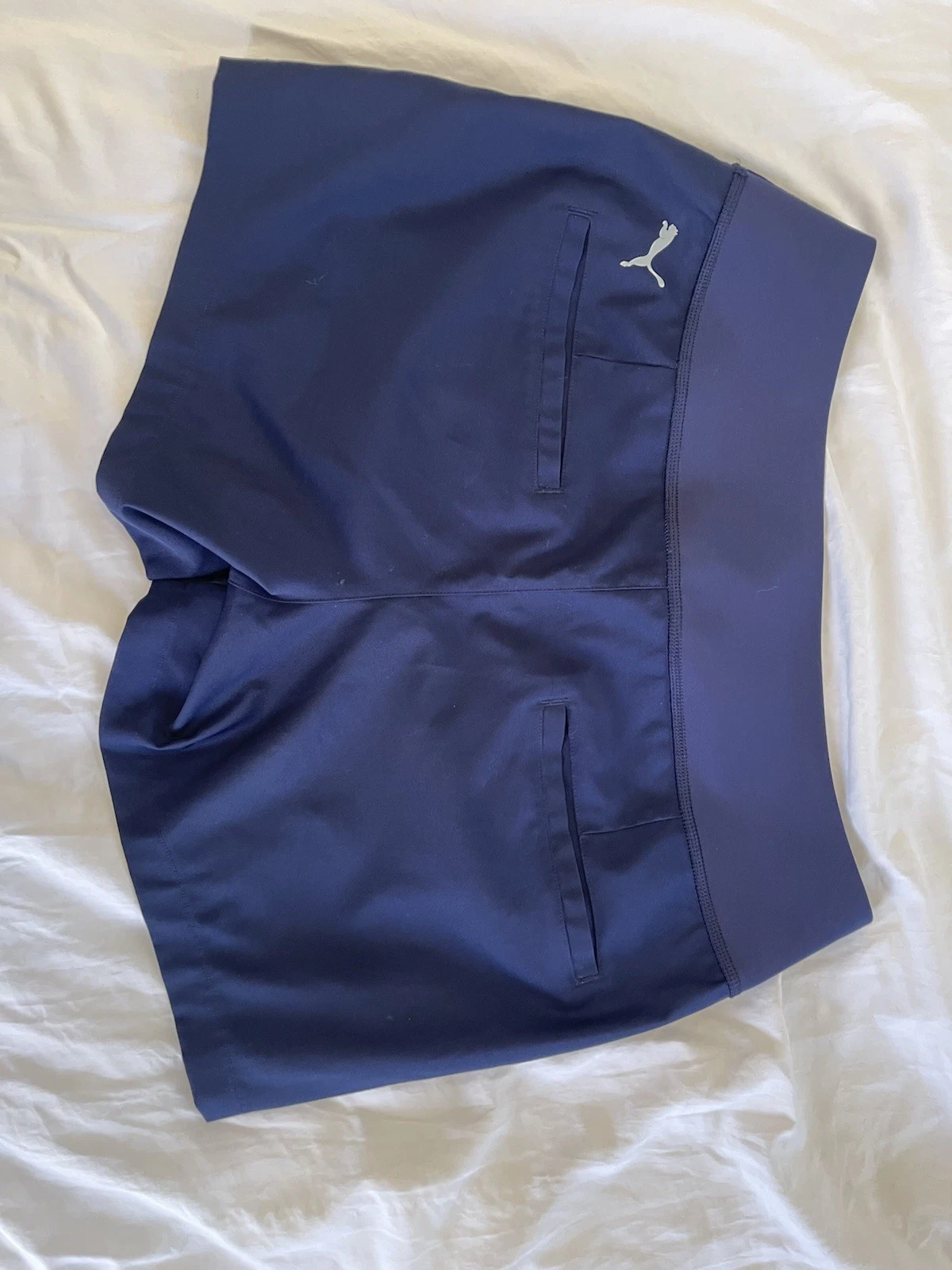 PUMA pantaloncino donna atletico golf taglia M blu navy elastico in vita