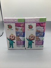 2 Cocomelon Toddler Girls 100 Combed Cotton Briefs, Assorted Colors, Size 2T/3T