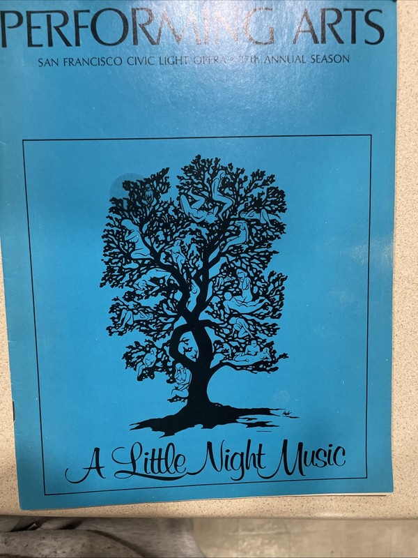 Playbill A Little Night Music San Francisco Civic Light Opera