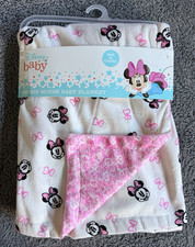Disney Baby Minnie Mouse Baby Blanket Pink XOXO Reversible NWT Soft  Cuddly