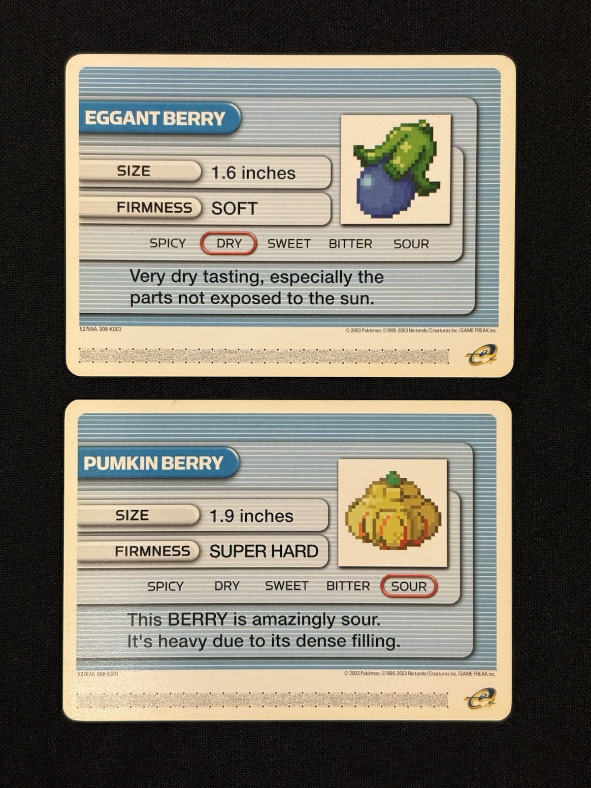 Eggant Berry & Pumpkin Berry E-Reader Pokemon Ruby & Sapphire Battle E-Card-image