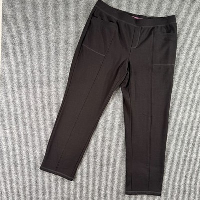 Simon Mizrahi Live! Women's Black Ankle Pants 2XL Stretch Pull-On Slim Trousers