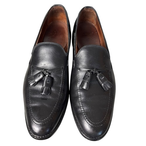 Allen Edmonds Grayson Tassel Loafers Black European Calfskin 10.5D Luxury - Picture 2 of 8