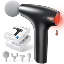 RENPHO Mini Massage Gun with Heat, Portable Percussion Handheld Neck Massager...