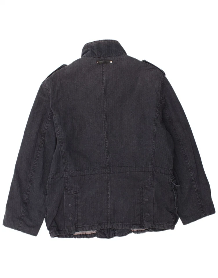 Chaqueta militar MARLBORO CLASSICS para hombre EU 50 grande azul marino algodón BI03 Foto 2 de 3