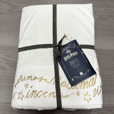 Harry Potter Pottery Barn Teen Magic Spells Sheet Set Full Double NEW NWT RARE!