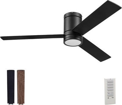 Espy Modern 52 Inch Ceiling Fan with Light, LED, Remote Control, Flush Mount Ind