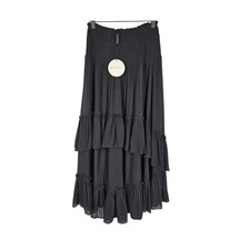 BOHO ME COLLECTION BLACK & KIRT WOMEN'S HALTER DRESS SKIRT - SIZE SMALL - 75947