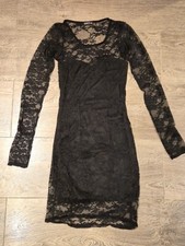 Black Lace Dress - Size UK 8 - Sexy & Sultry