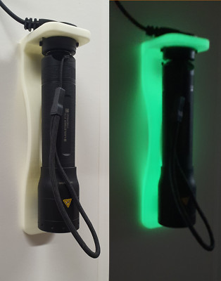 LEDLenser P7R Magnethalterung nachleuchtend / schwarz