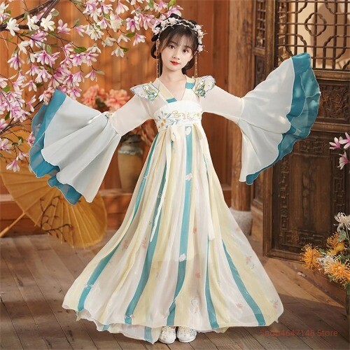 Ancient Chinese Costume Fairy Dress Cosplay Hanfu Folk Dance Traditional  Dress | eBay
