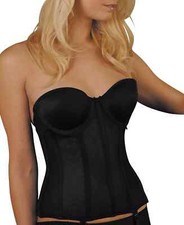NWT CARNIVAL Women's Black Strapless Bustier 38B pjl1222